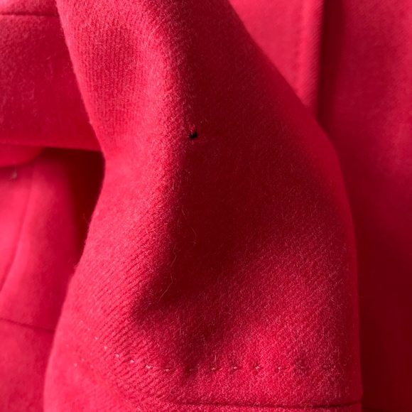 J. Crew Women's Bright Coral  Pea Coat - Picture 4 of 4